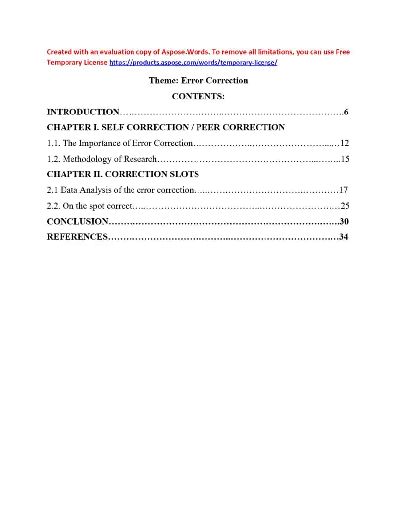 Error Correction Types 1