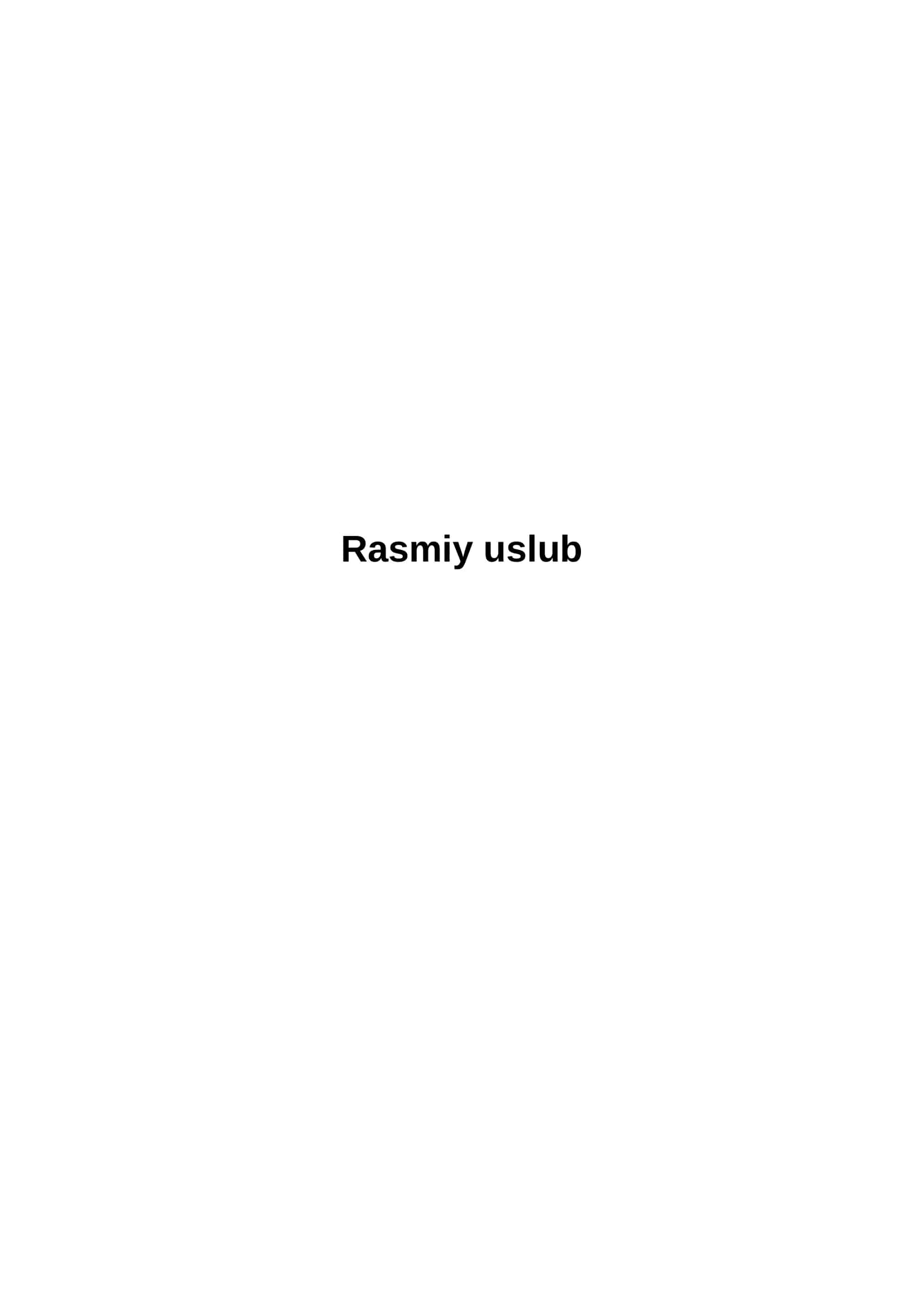 Rasmiy uslub 1