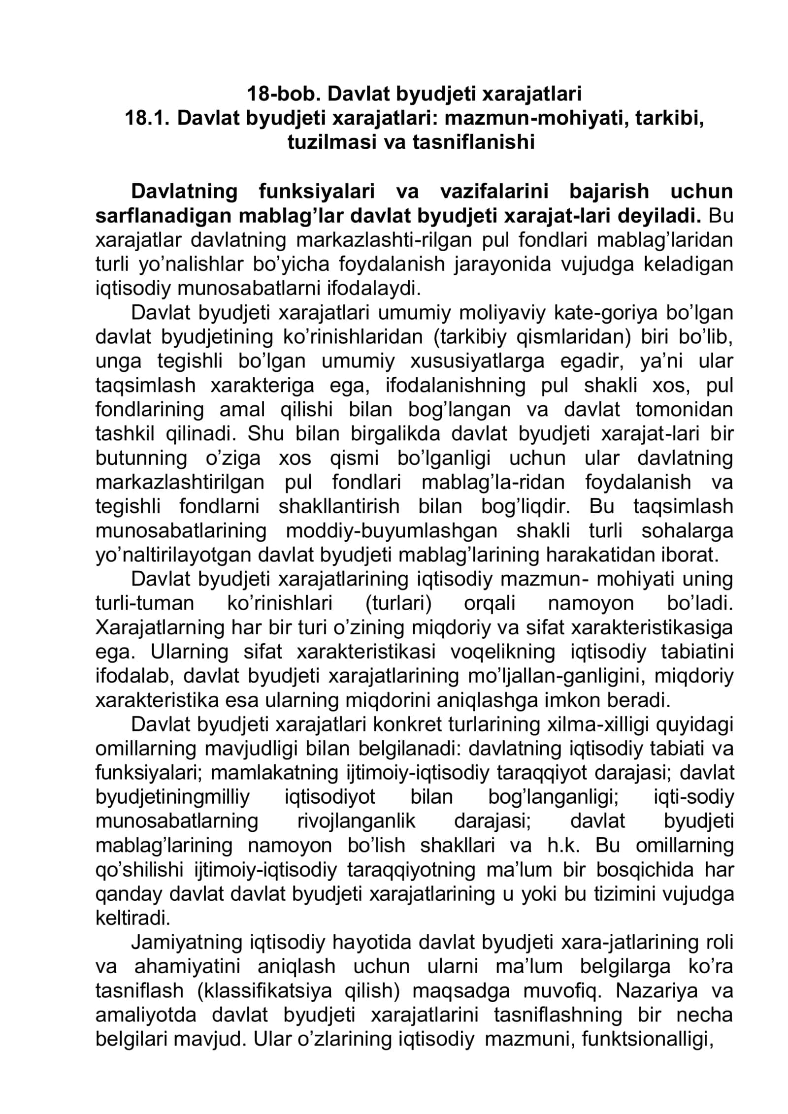Davlat byudjeti xarajatlari 1