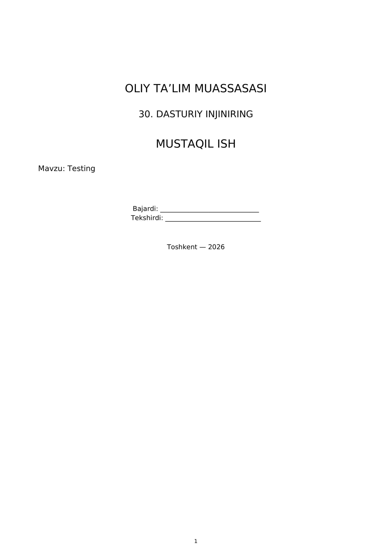 Testing 1