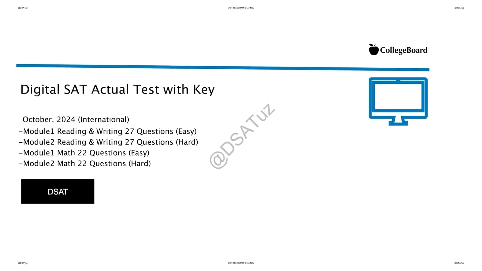 Digital SAT Actual Test with Key 1