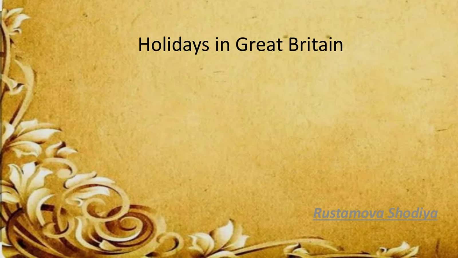 Holidays in Great Britain 1