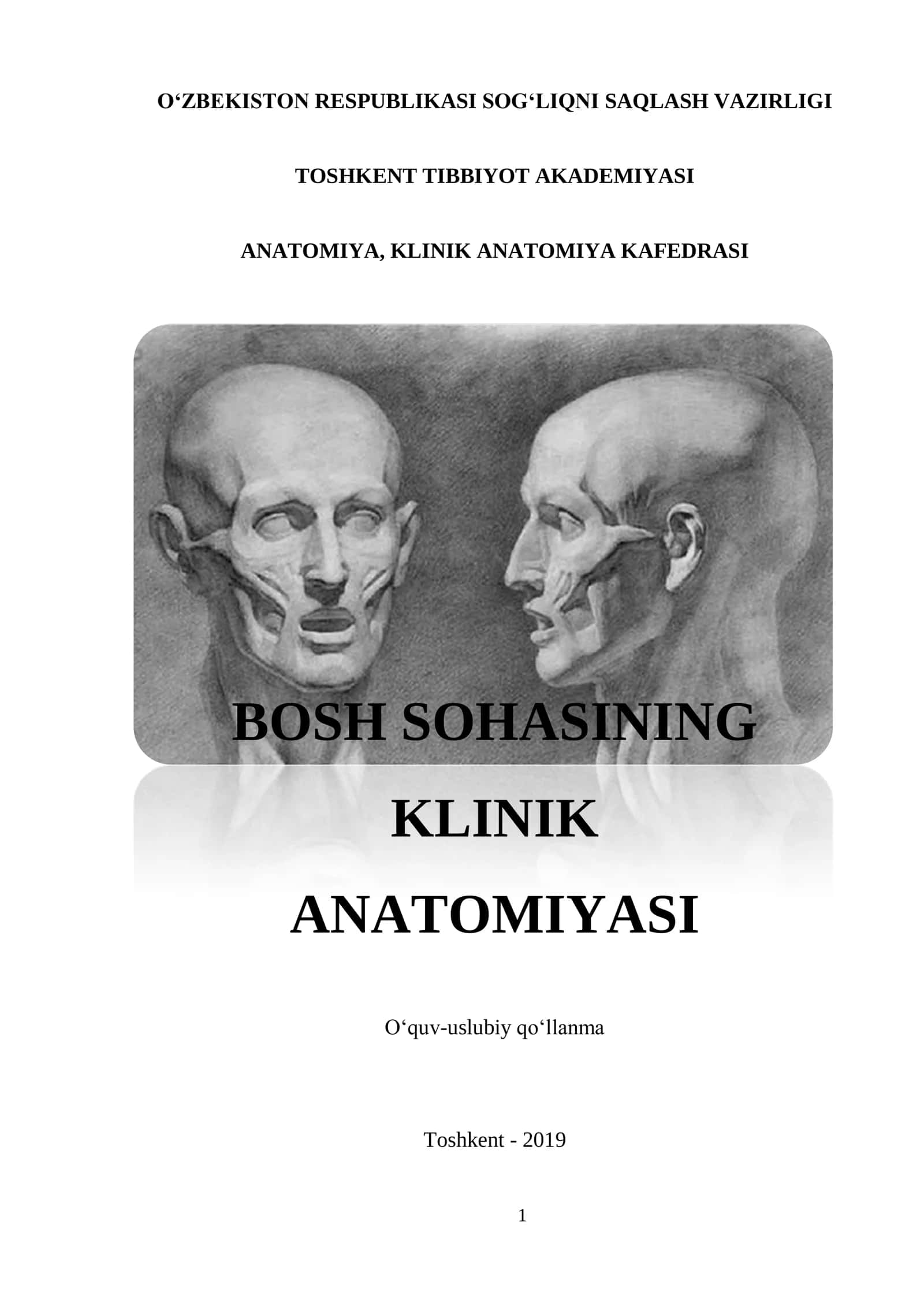 KLINIK ANATOMIYASI O'quv-uslubiy qo'llanma 1