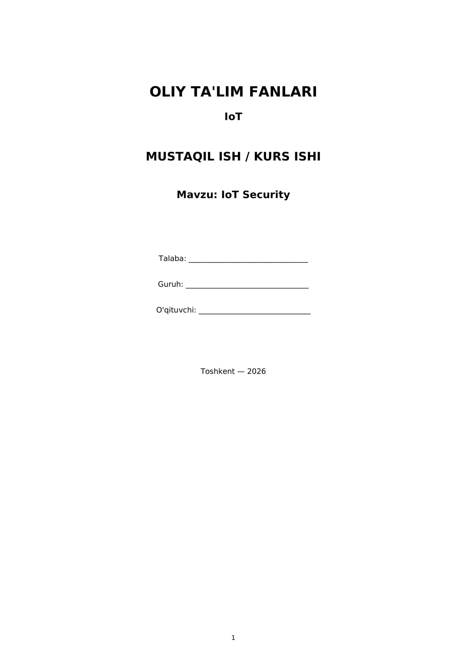 IoT Security 1