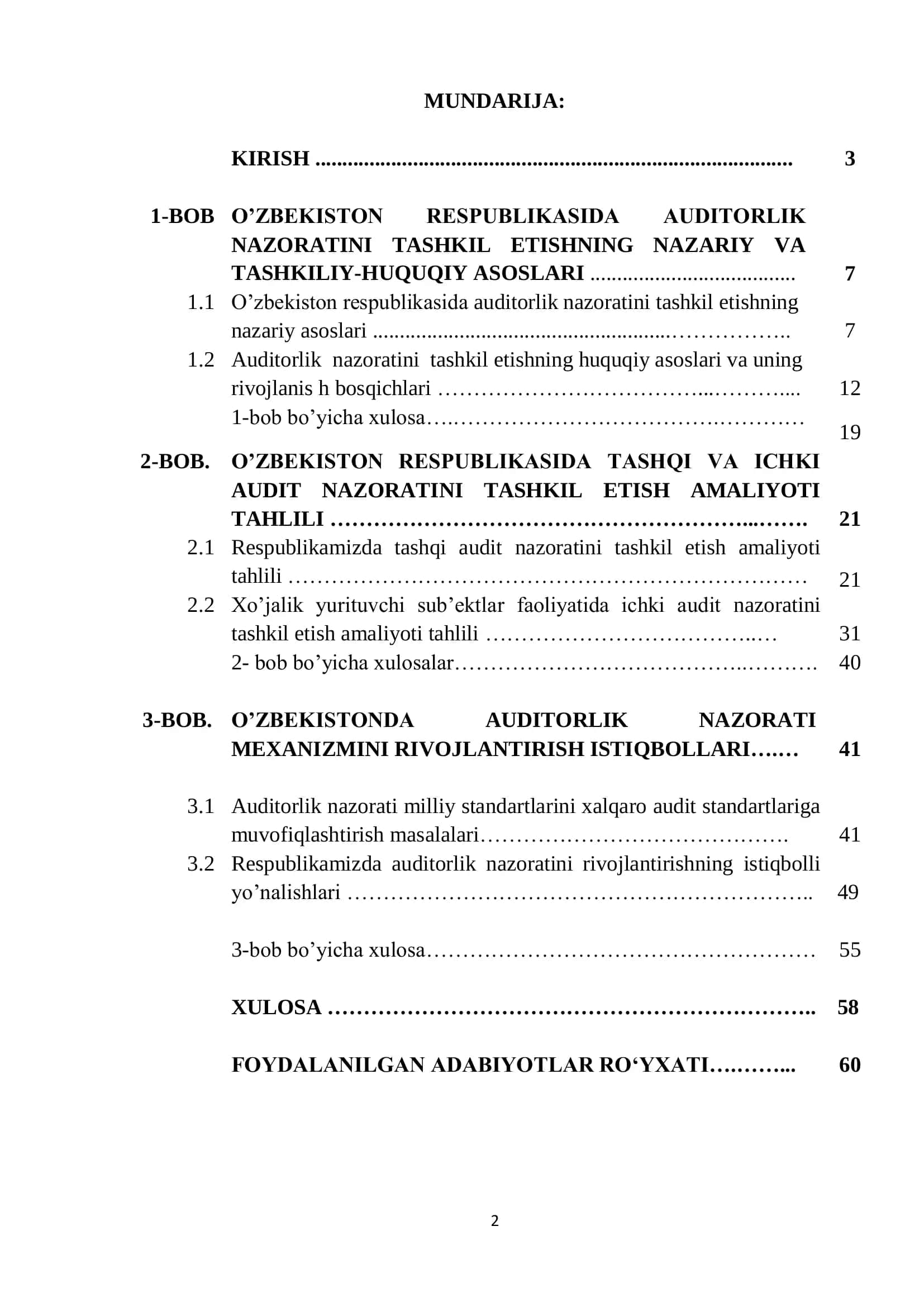 O'ZBEKISTON RESPUBLIKASI MO'LIA INSTITUTI 2