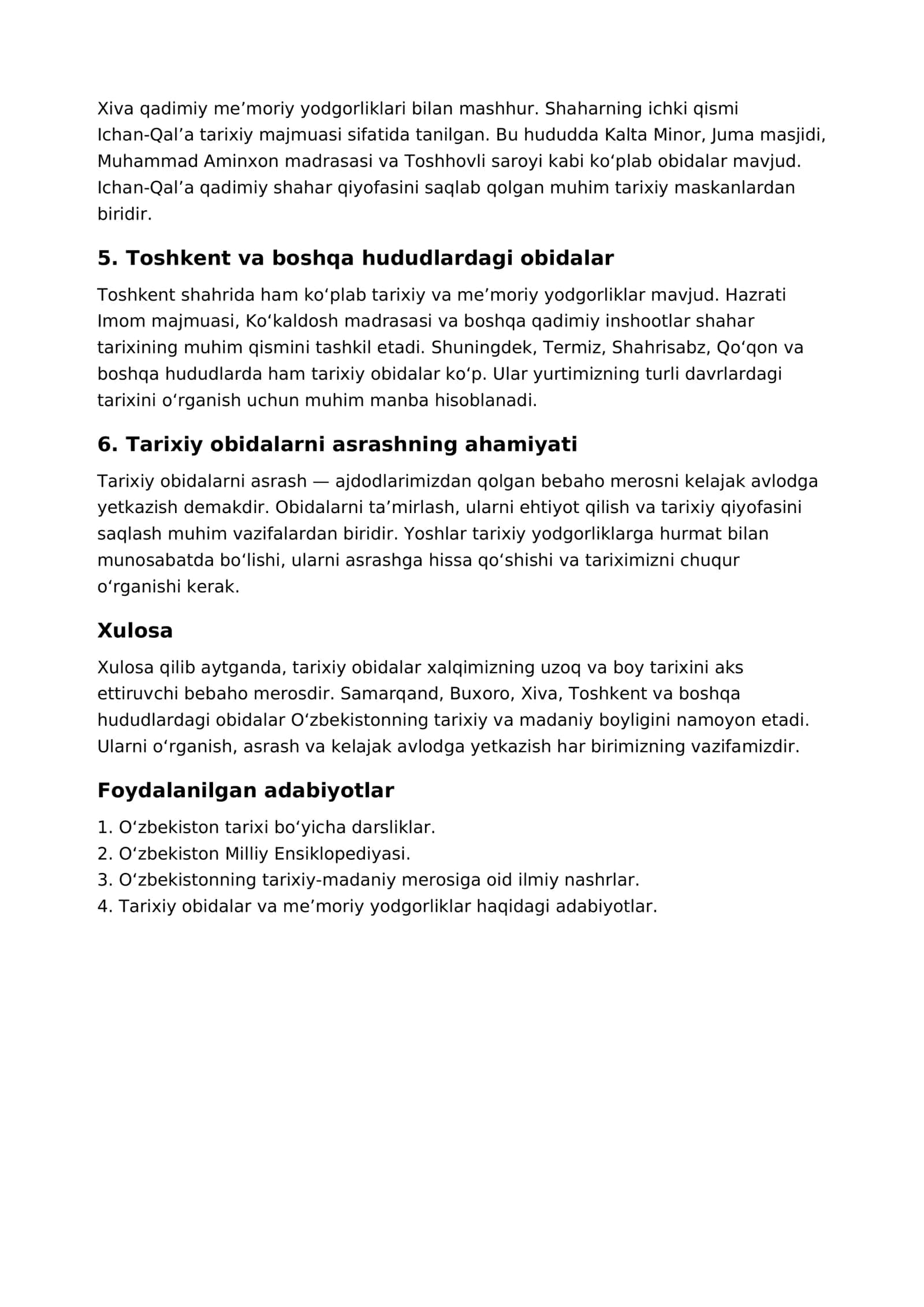 TARIXIY OBIDALAR 2