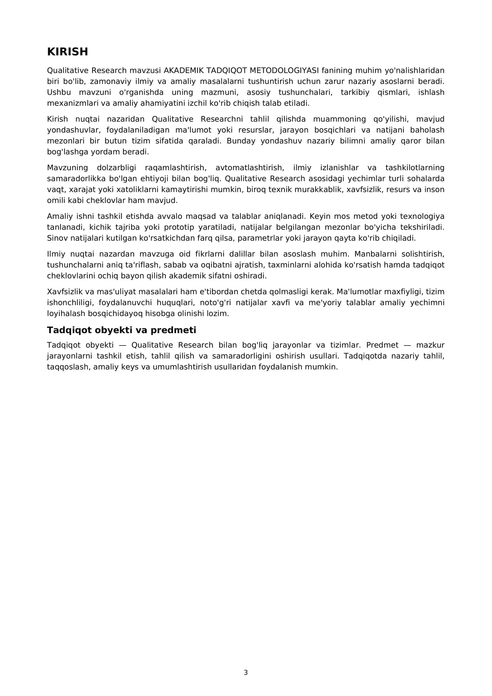 Qualitative Research 3