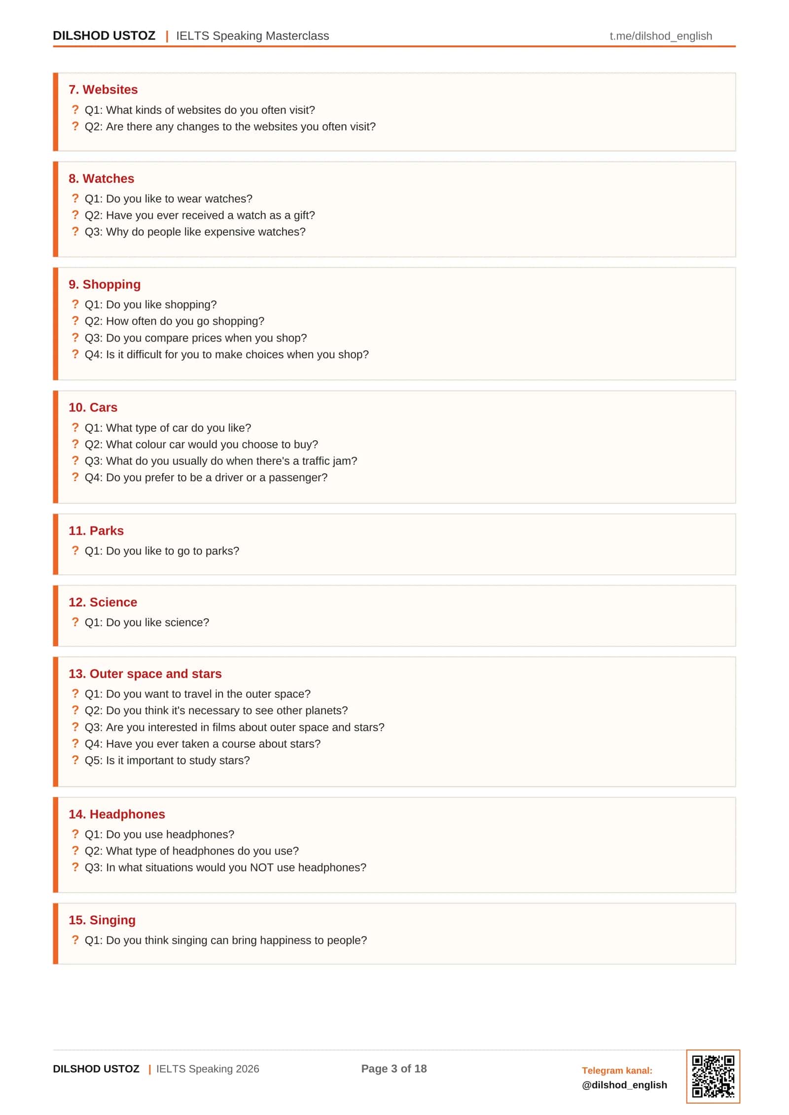 IELTS Speaking Masterclass 3