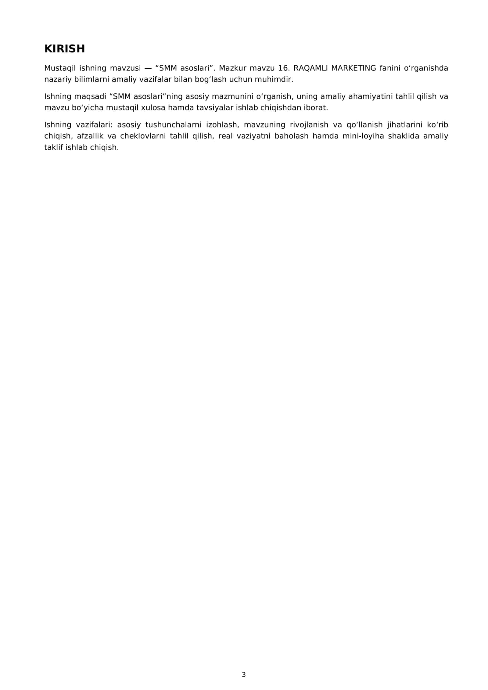 SMM Asoslari 3