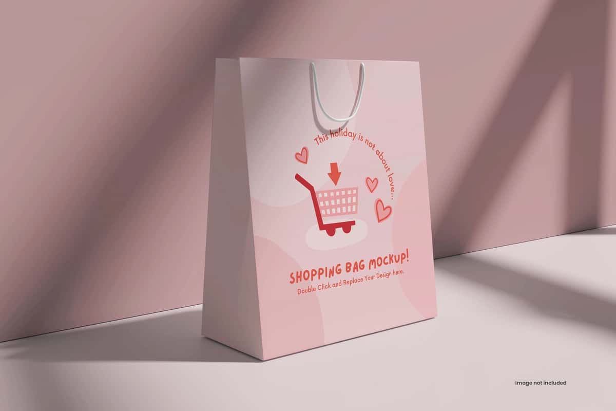 Psd xarid qilish sumkasi maketi | Psd shopping bag mockup 1