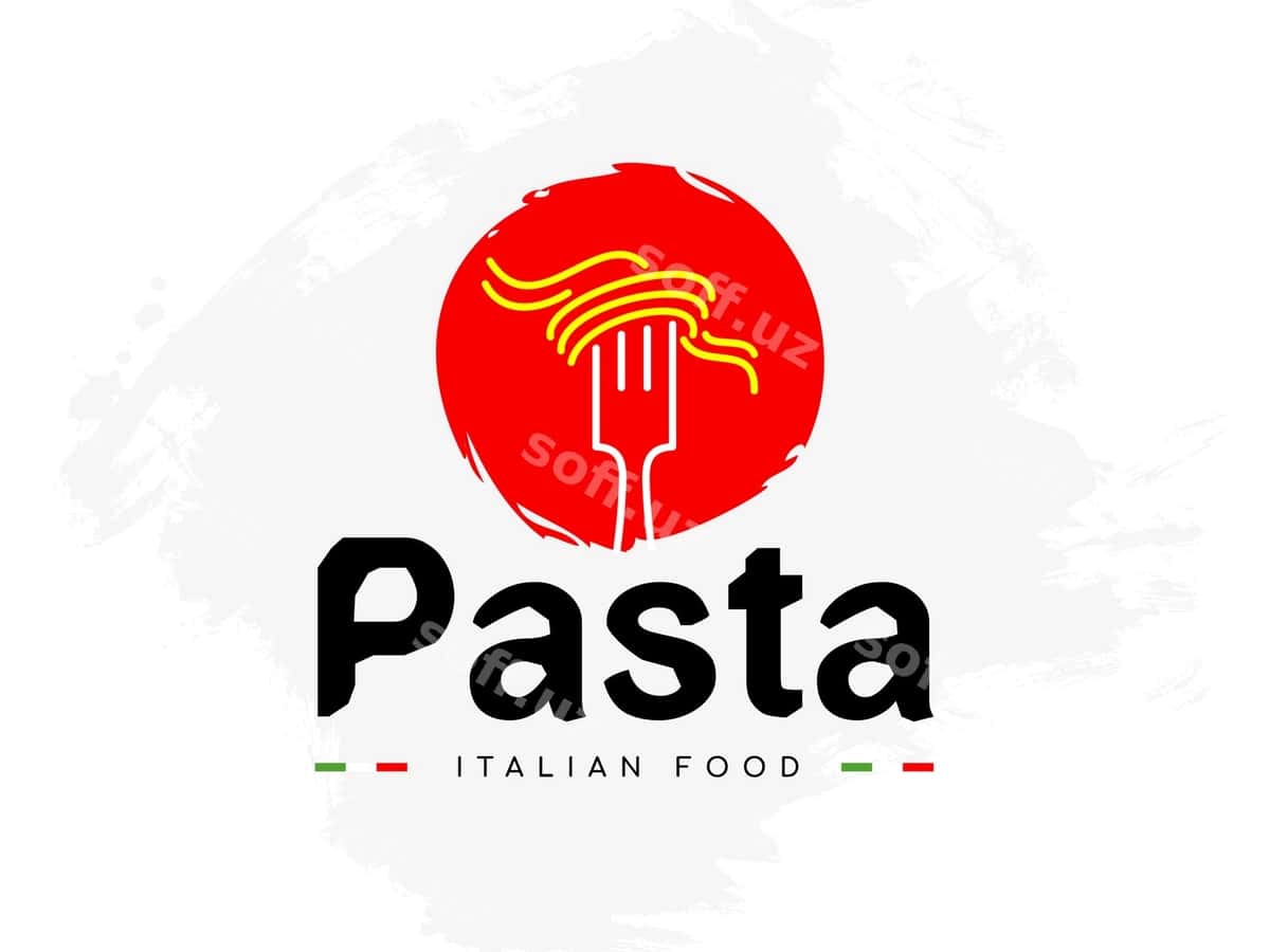 Pasta italyan taomlari logotipi dizayni | Pasta italian food logo design 1