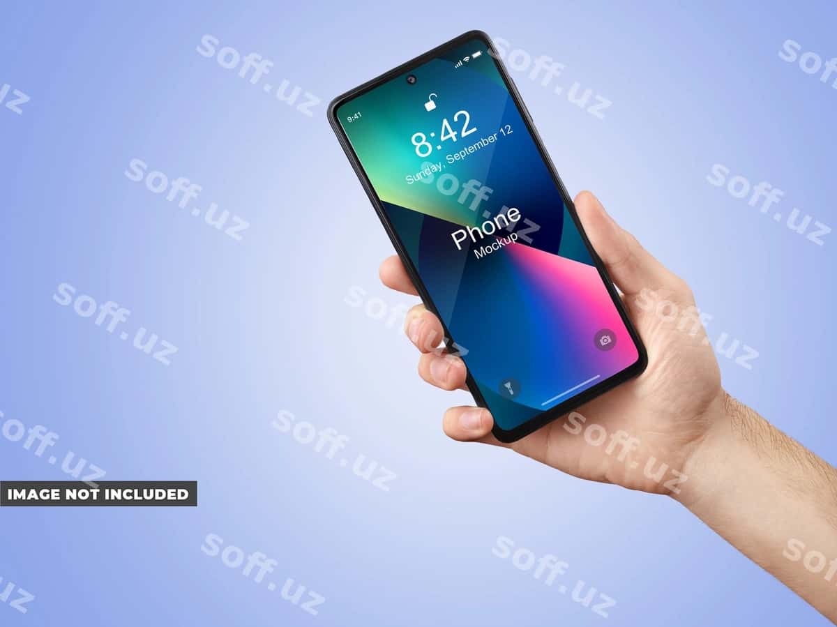 Telefon namunasi qo'l | Phone mockup hand 1