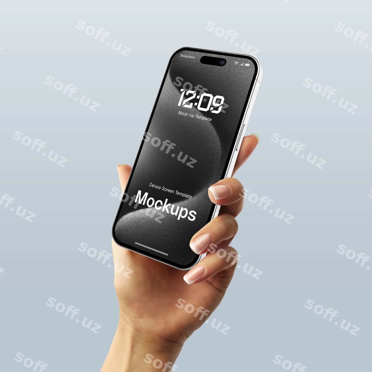 Telefon ekrani namuna shabloni | Phone screen mockup template 1