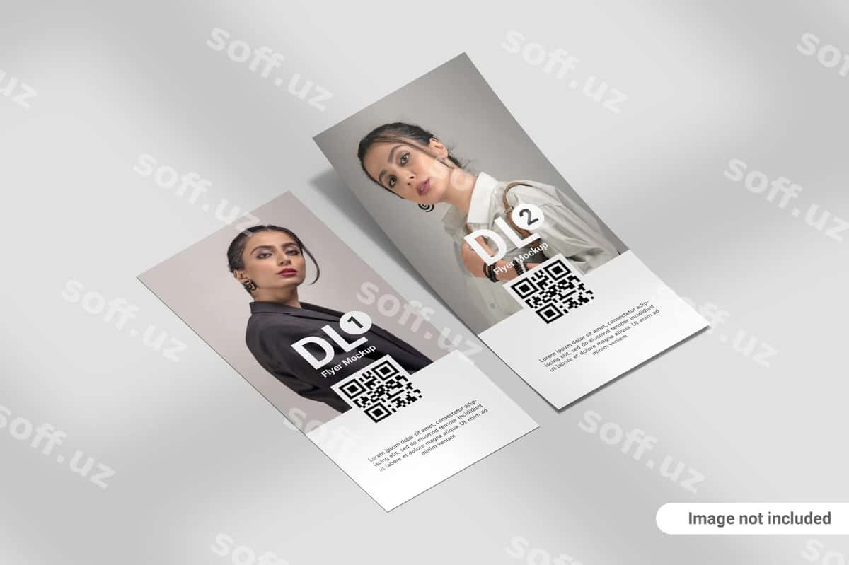 Flyer mockup portreti | Potrait dl flyer mockup 1