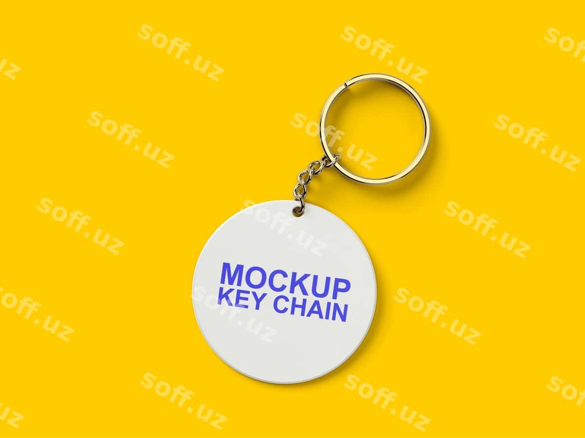 Psd kalit zanjir mockup | Psd key chain mockup 1