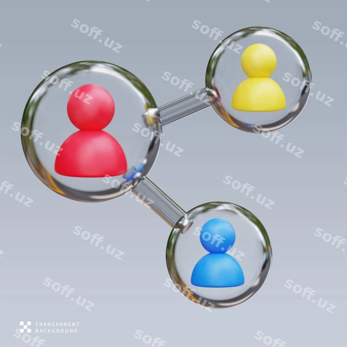 Psd tarmoq 3d illustratsiya | Psd networking 3d illustration 1