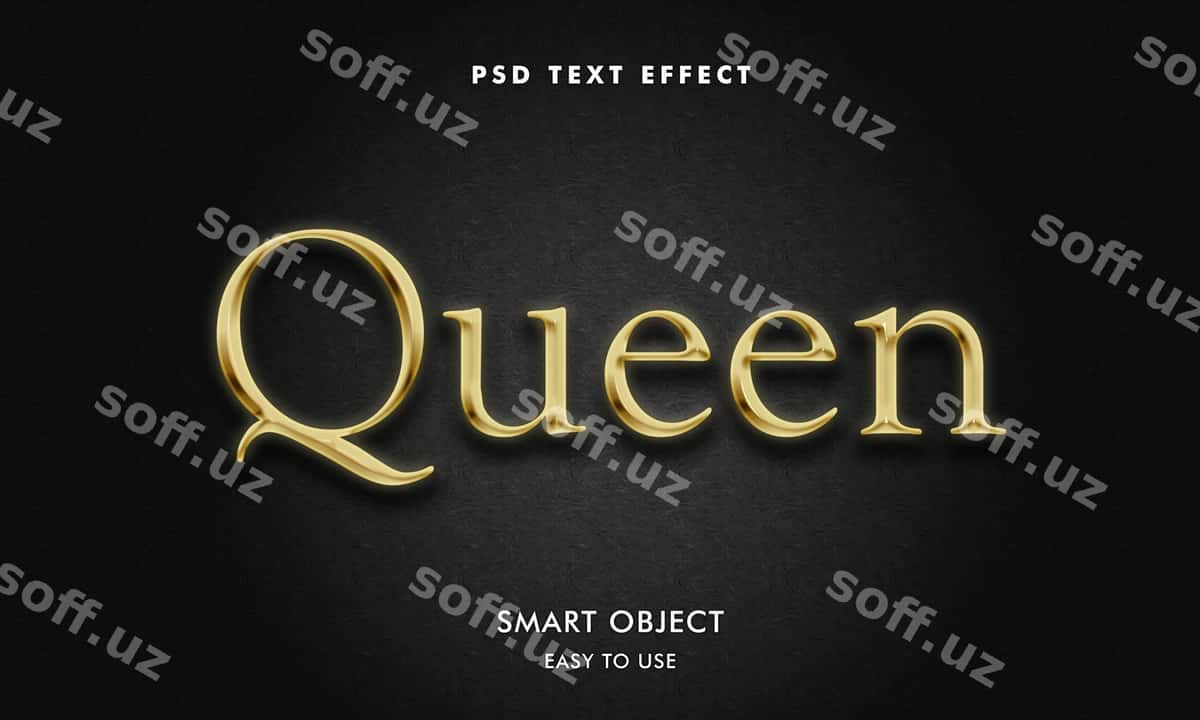 Queen matn effekt shabloni | Queen text effect template 1