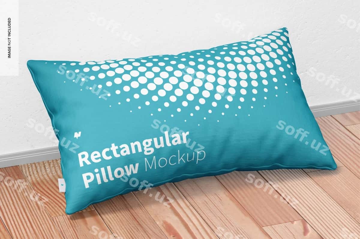 To'g'ri to'rtburchak pillo mockup | Rectangular pillow mockup 1
