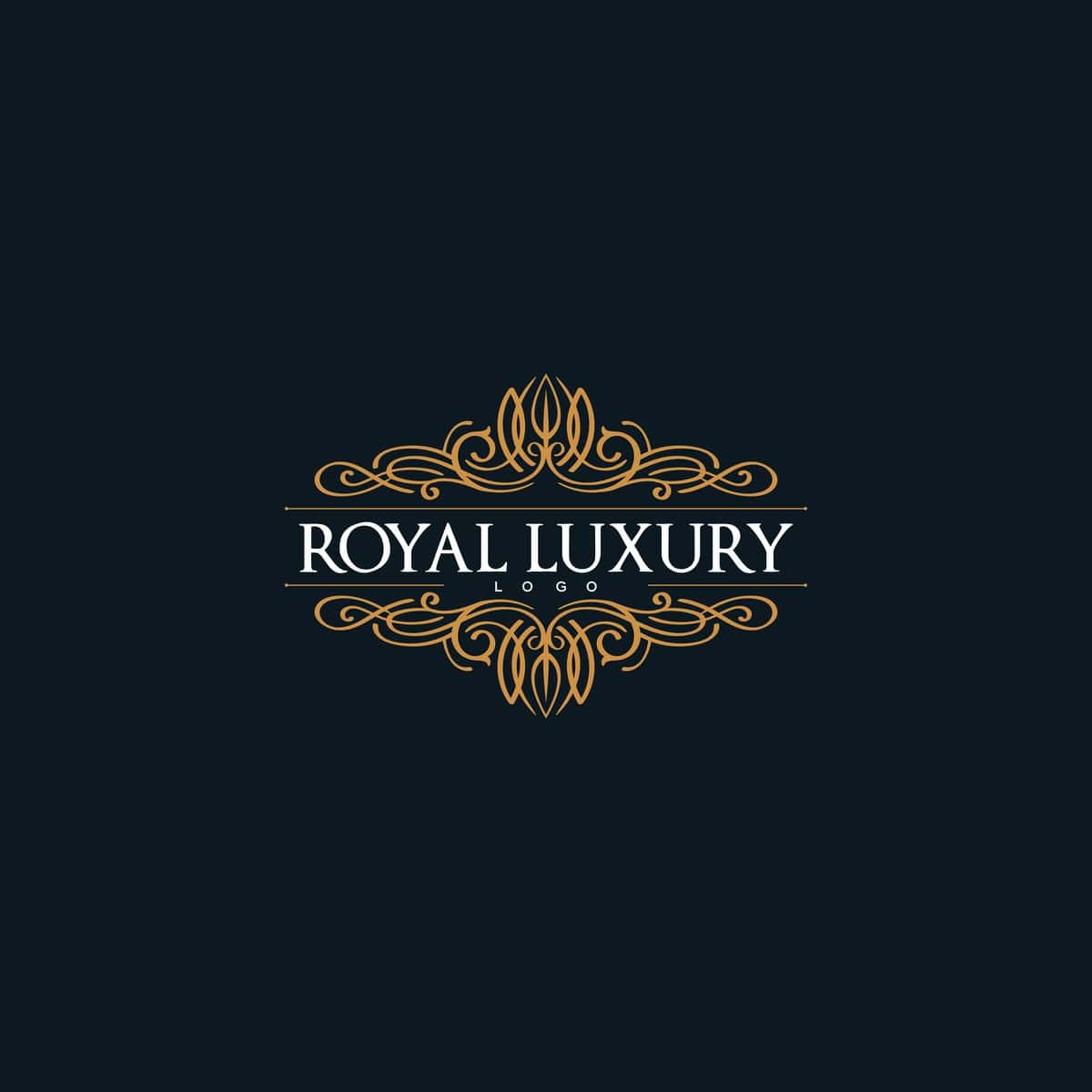 Qirollik hashamatli bezak logotipi | Royal luxury ornamental logo 1