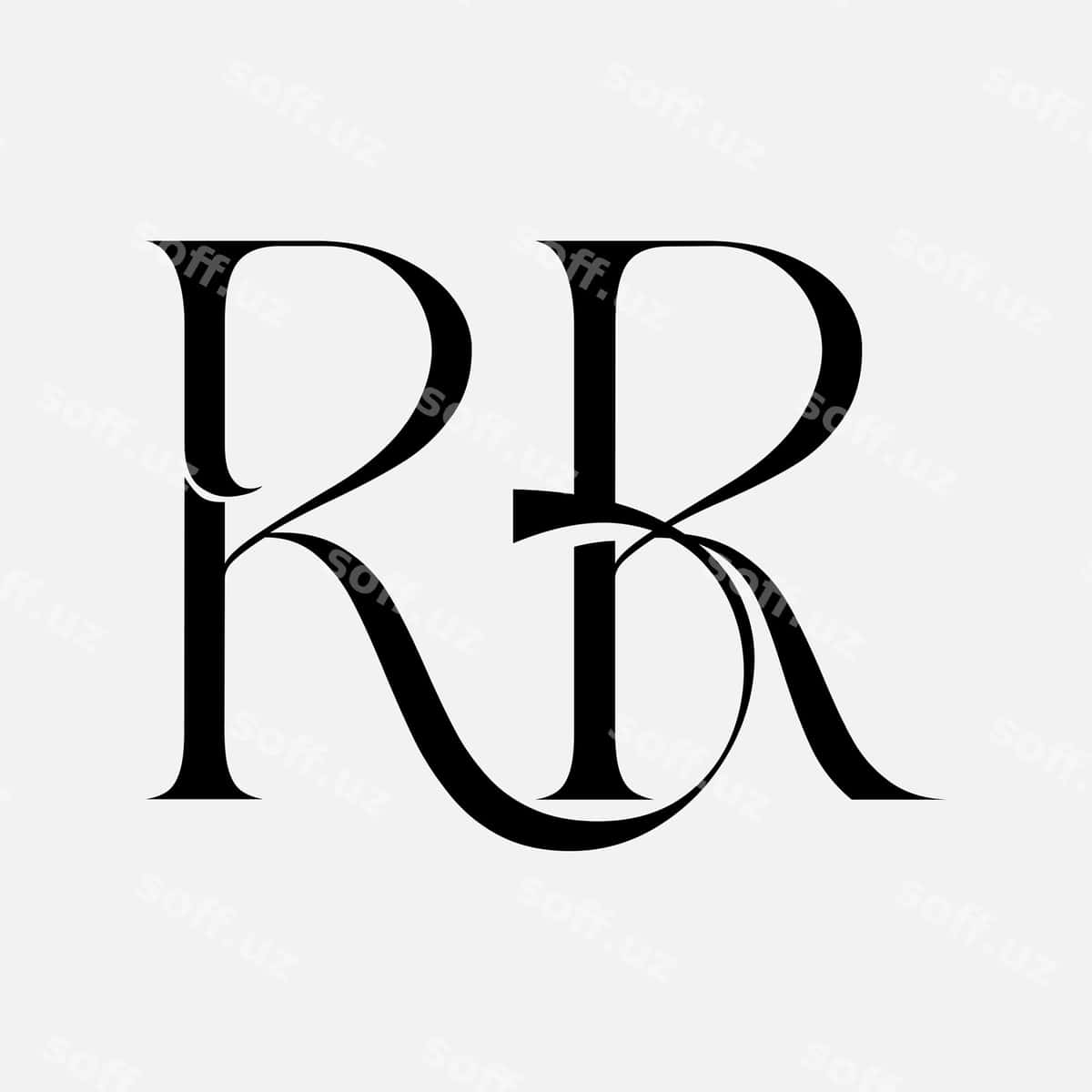 Rr bosh harf logotip dizayni | Rr initial letter logo design 1
