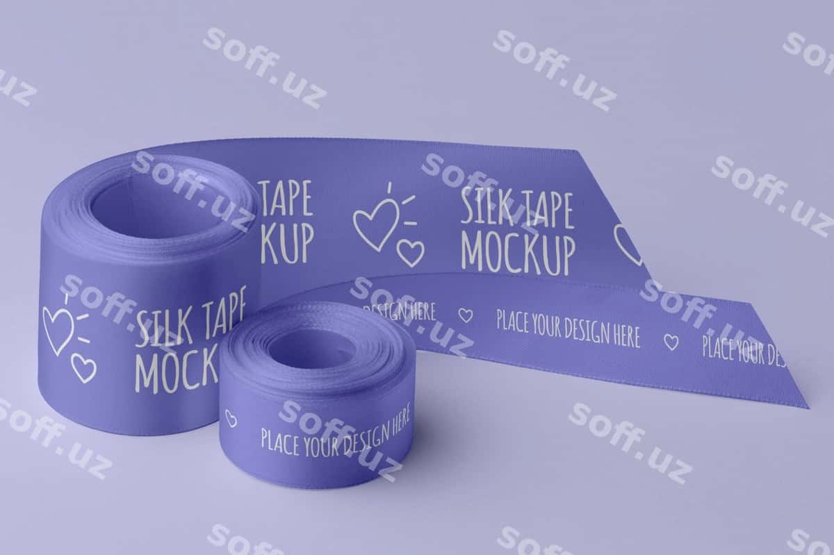 Ipakli qayich dizayn namunasi | Silk tape design mockup 1