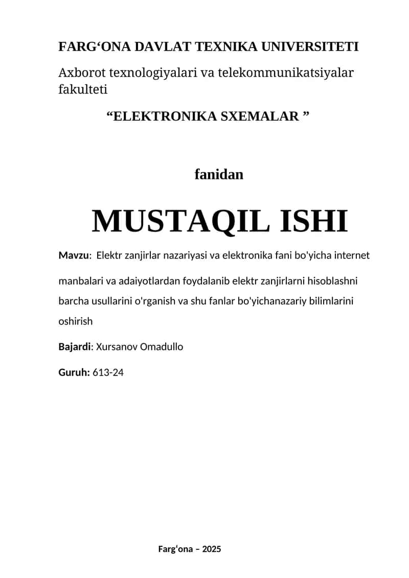 ELEKTRONIKA SXEMALAR 1