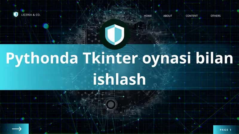 Pythonda Tkinter oynasi bilan ishlash 1