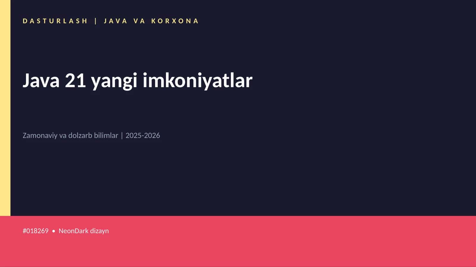 Java 21 yangi imkoniyatlar 1
