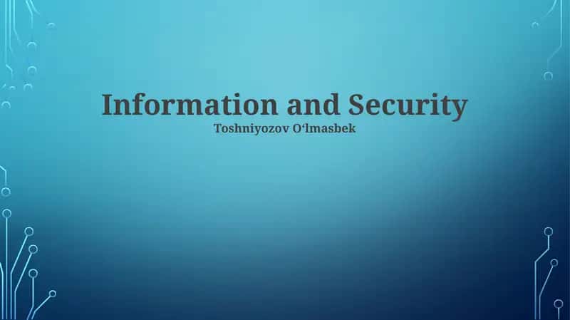 Future Trends in Information Security 1