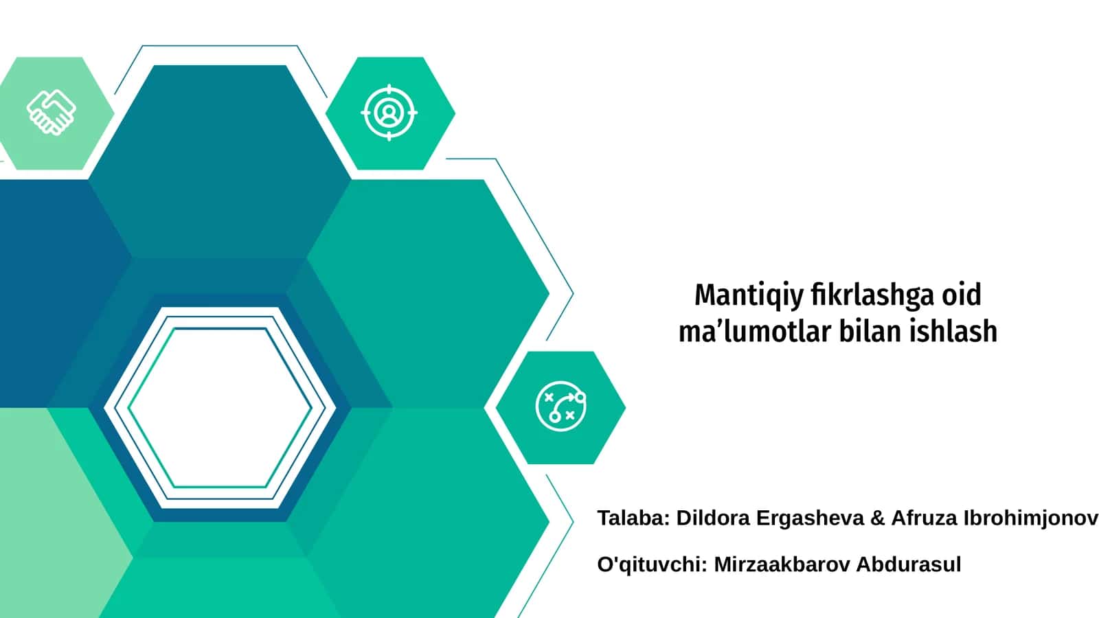 Mantiqiy fikrlashga oid maʼlumotlar bilan ishlash 1