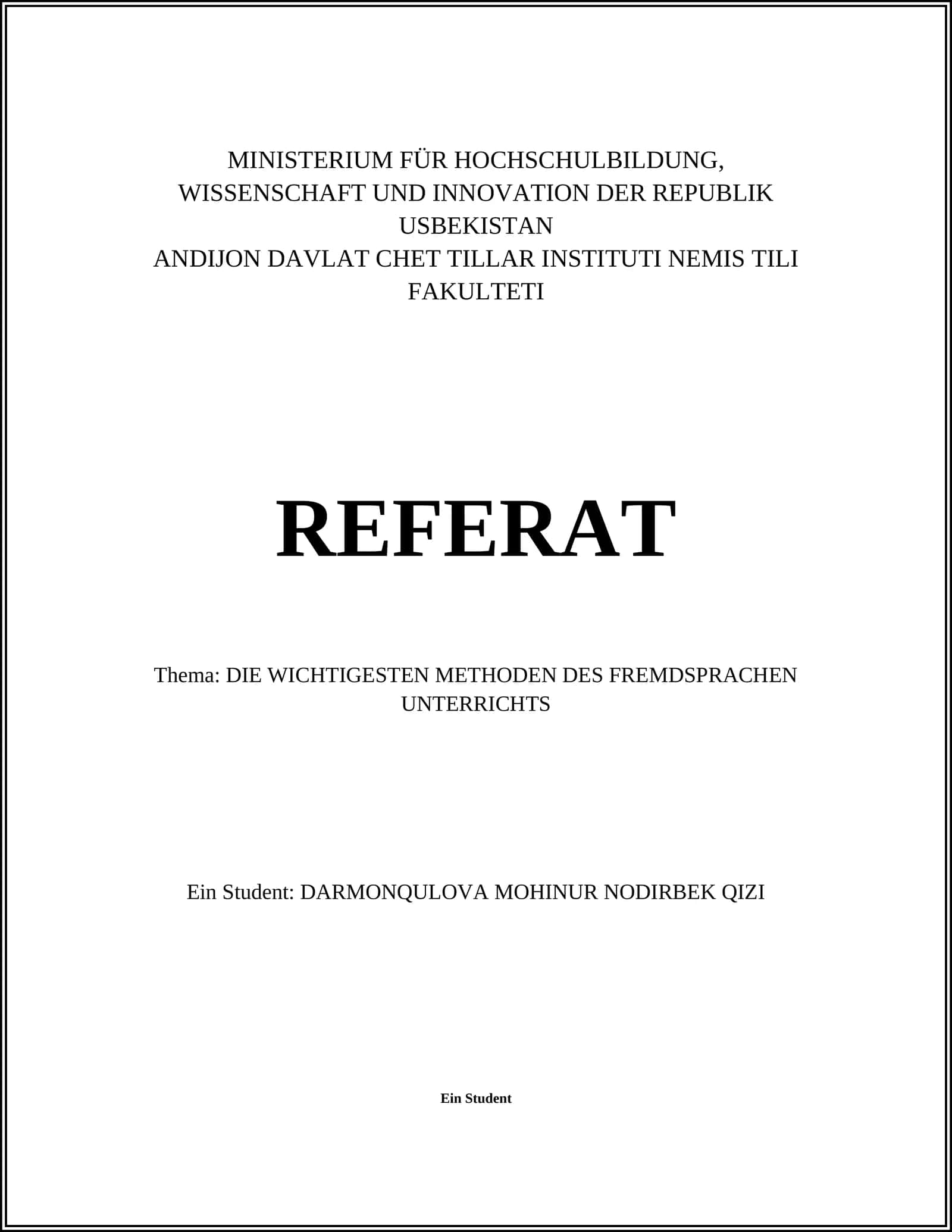 Direkte Methode 1