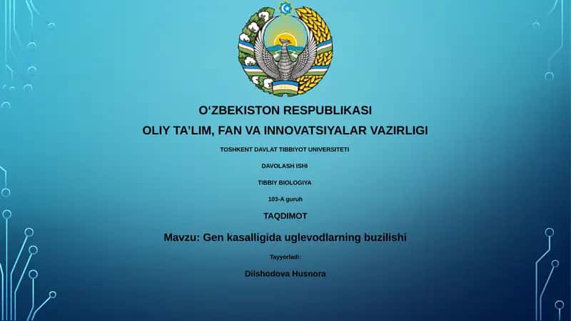 Gen kasalligida uglevodlarning buzilishi 1