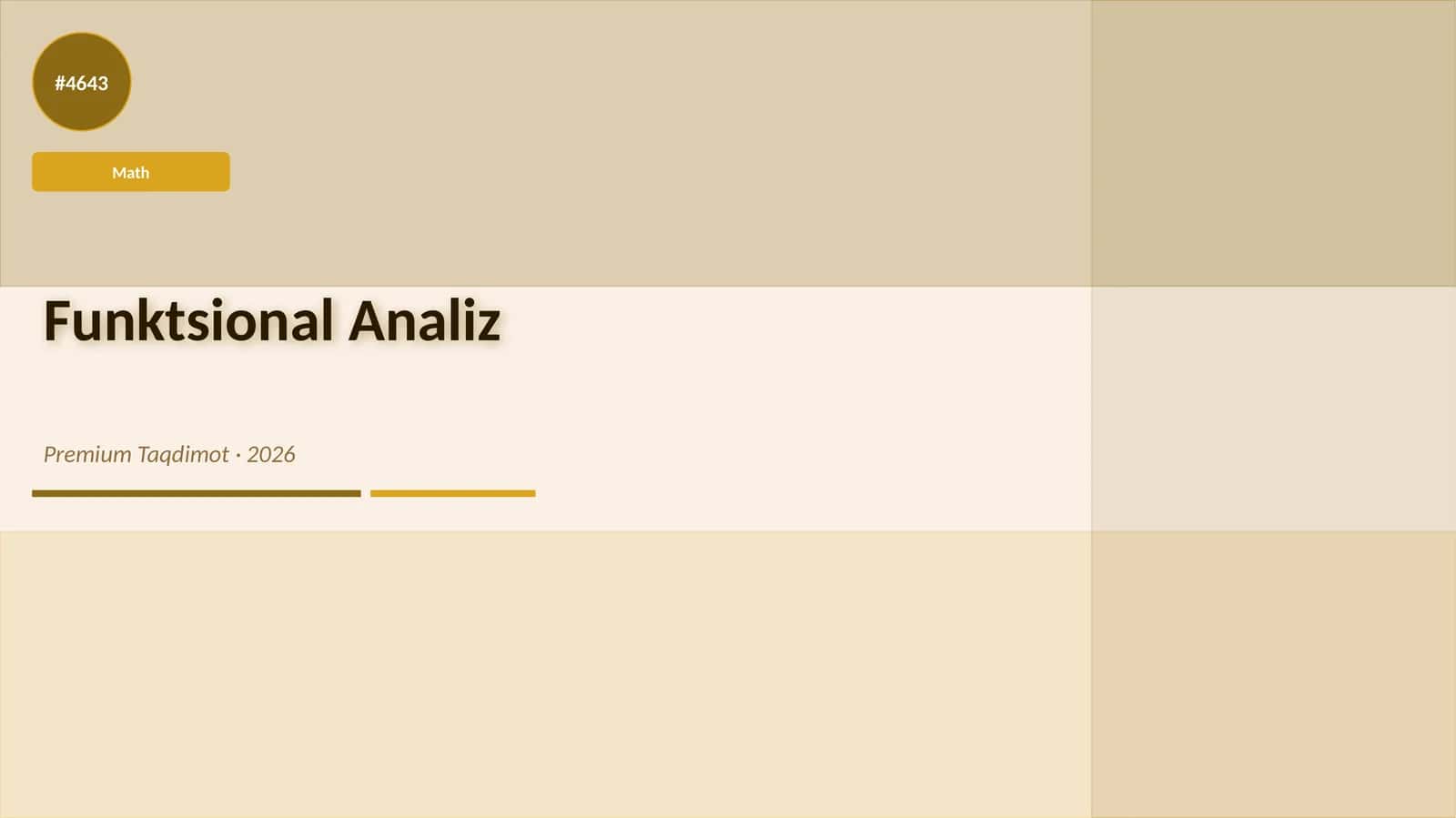 Funktsional Analiz 1