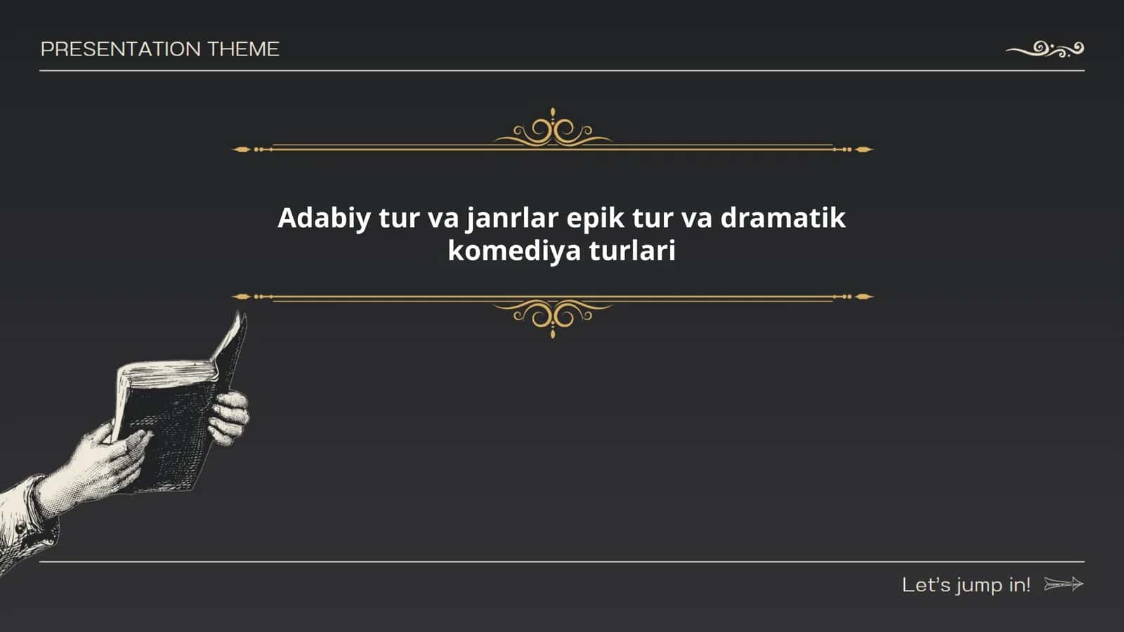 Adabiy tur va janrlar epik tur va dramatik komediya turlari 1