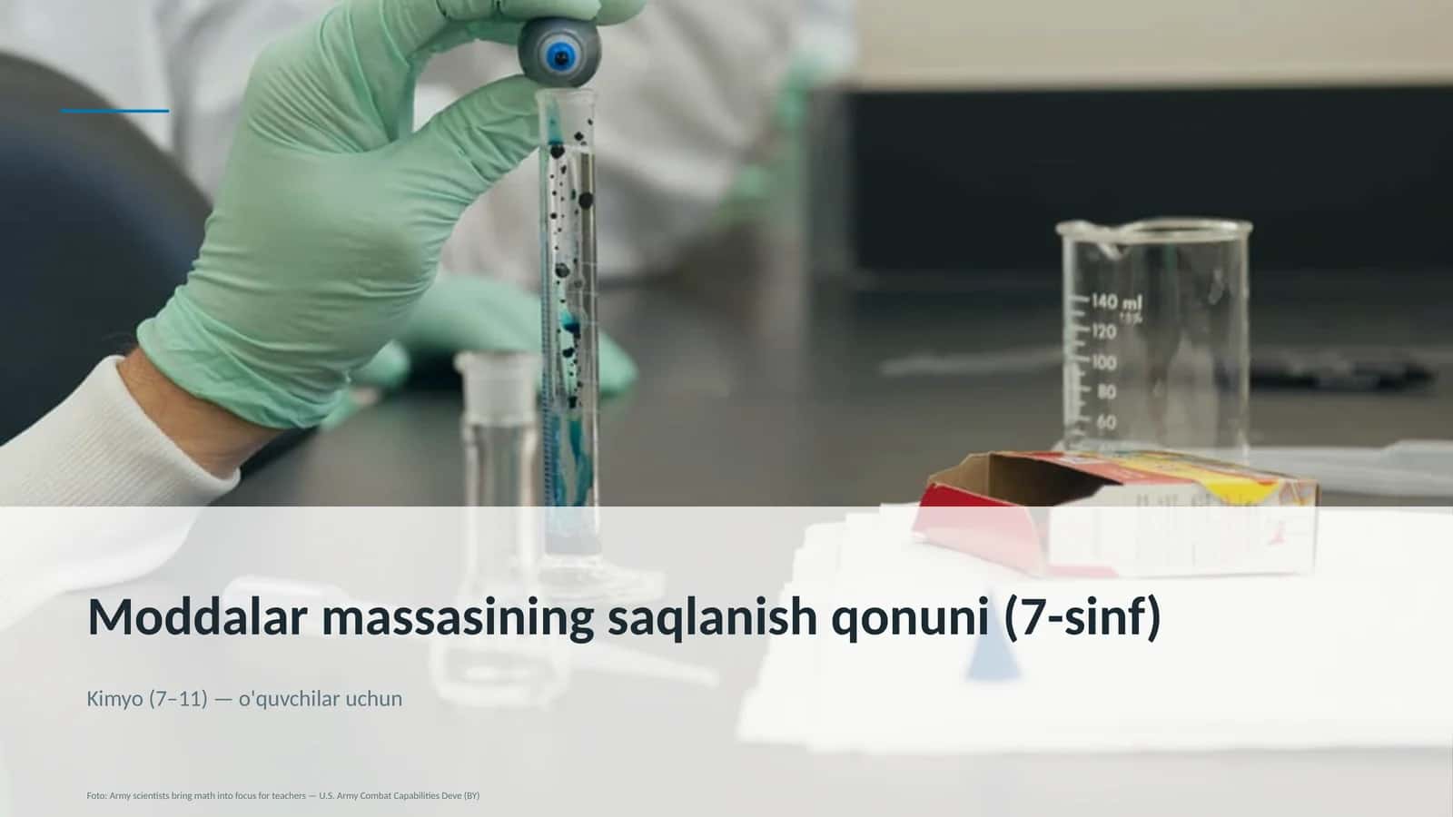 Moddalar massasining saqlanish qonuni (7-sinf) 1