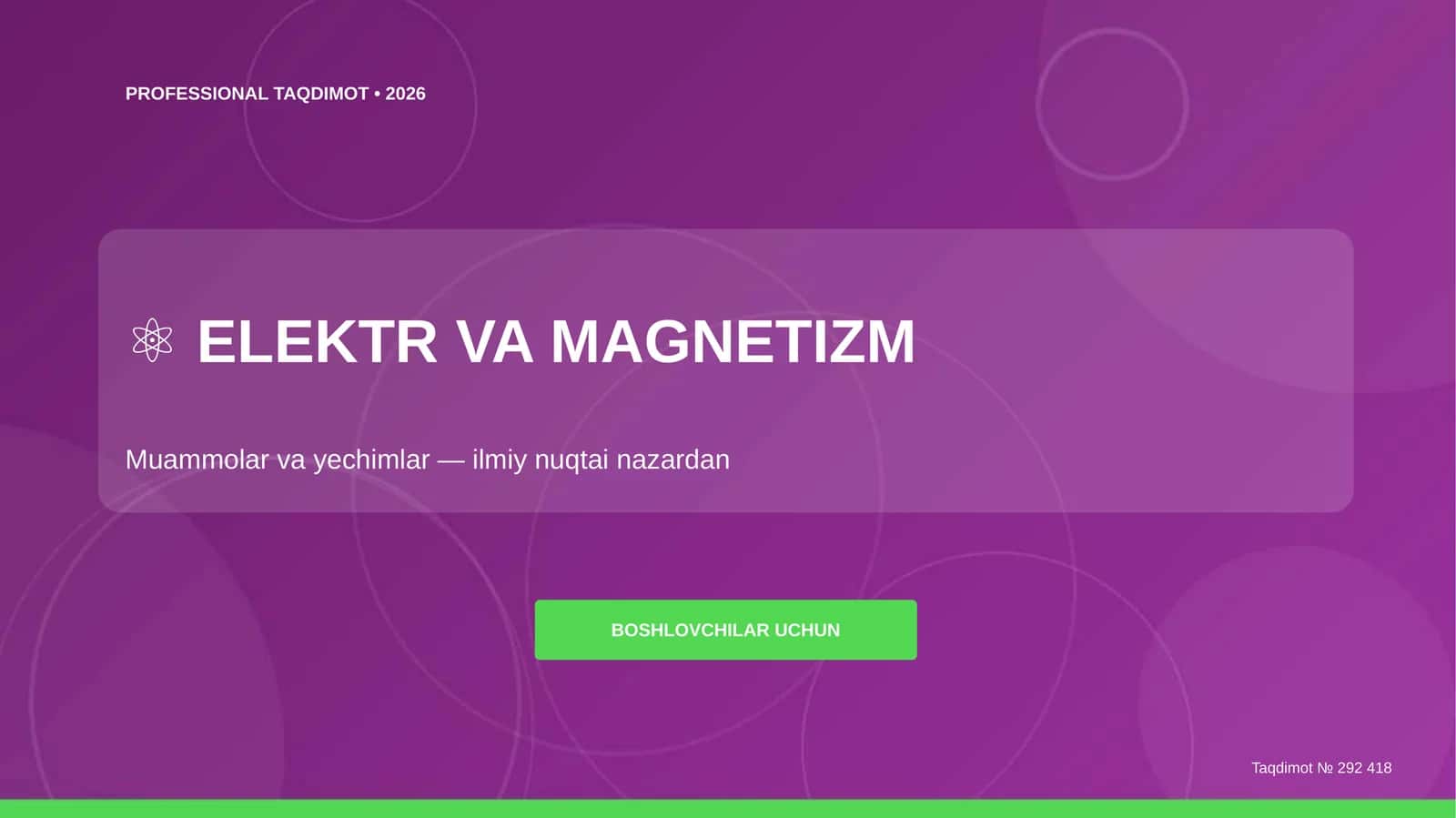 ELEKTR VA MAGNETIZM 1
