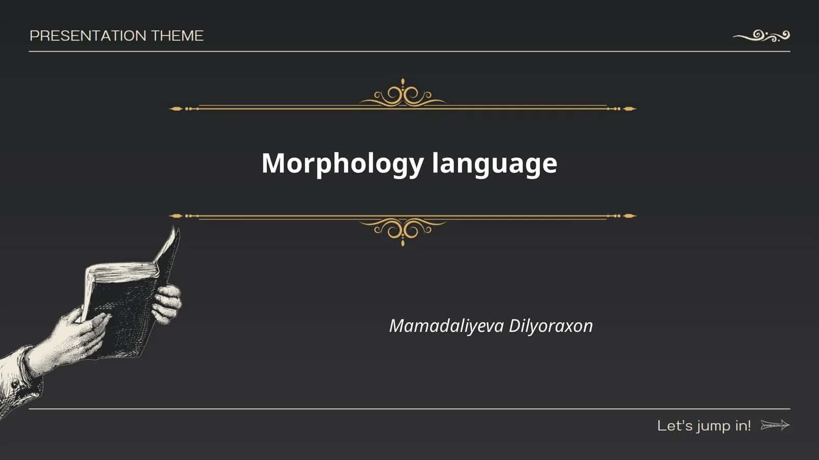 Morphology language 1