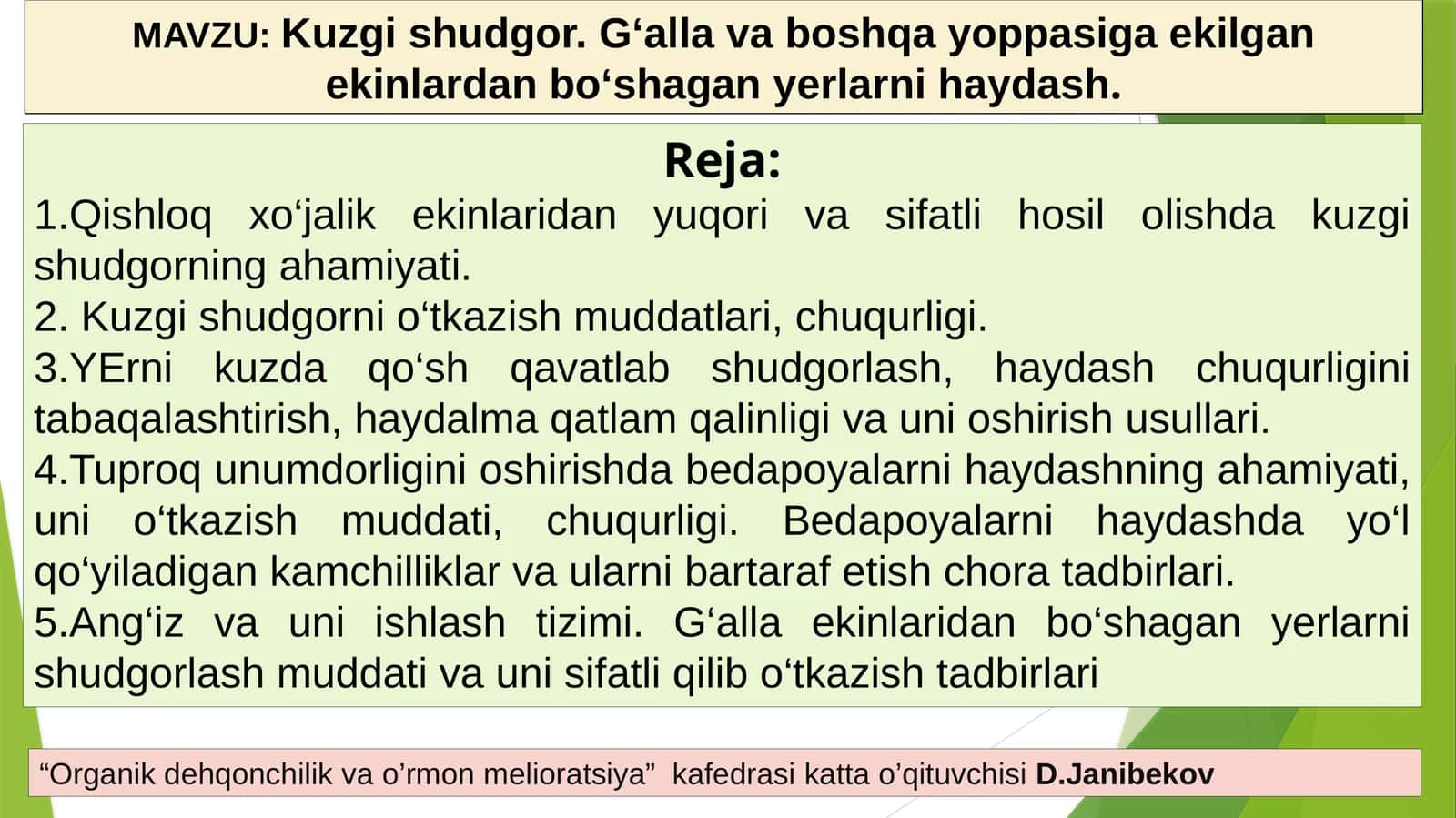 Kuzgi shudgor 1