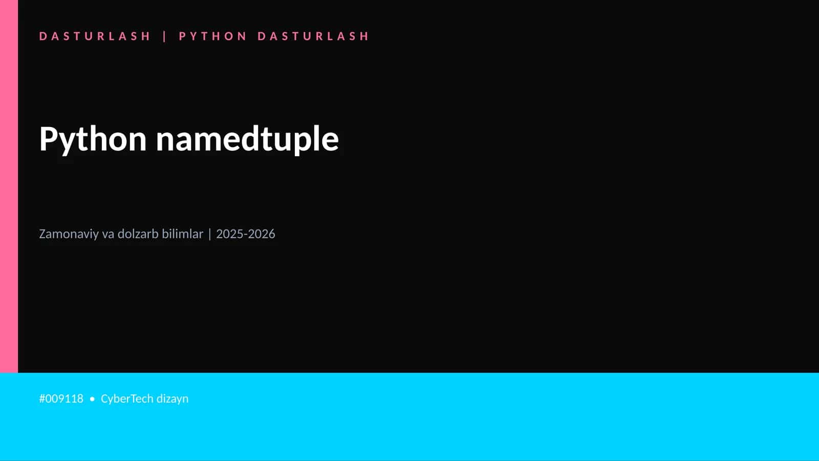 DASTURLASH | PYTHON DASTURLASH 1