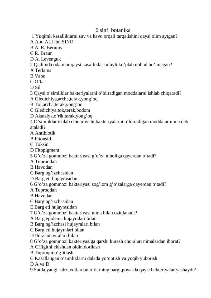 6 sinf botanika 1