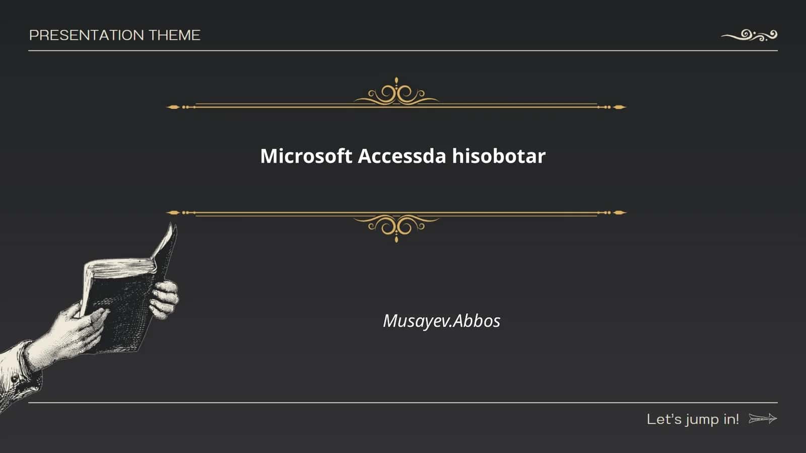 Microsoft Accessda hisobotar 1