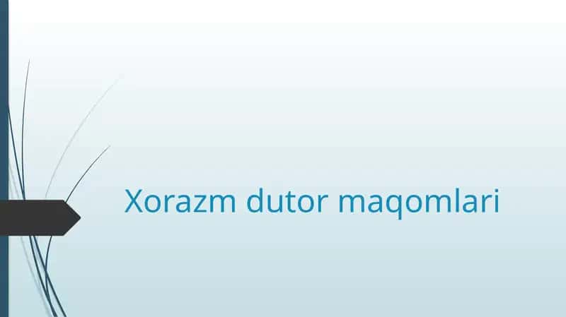 Xorazm dutor maqomlari 1
