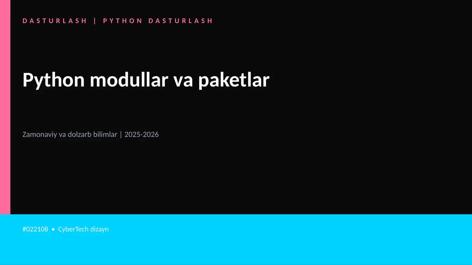 Python modullar va paketlar 1