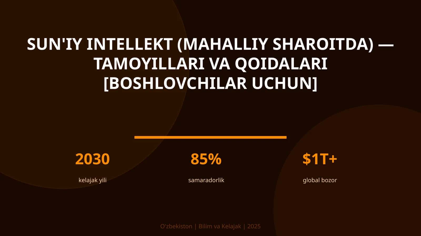 Sun'iy intellekt (mahalliy sharoitda) — tamoyillari va qoidalari [boshlovchilar uchun] 1