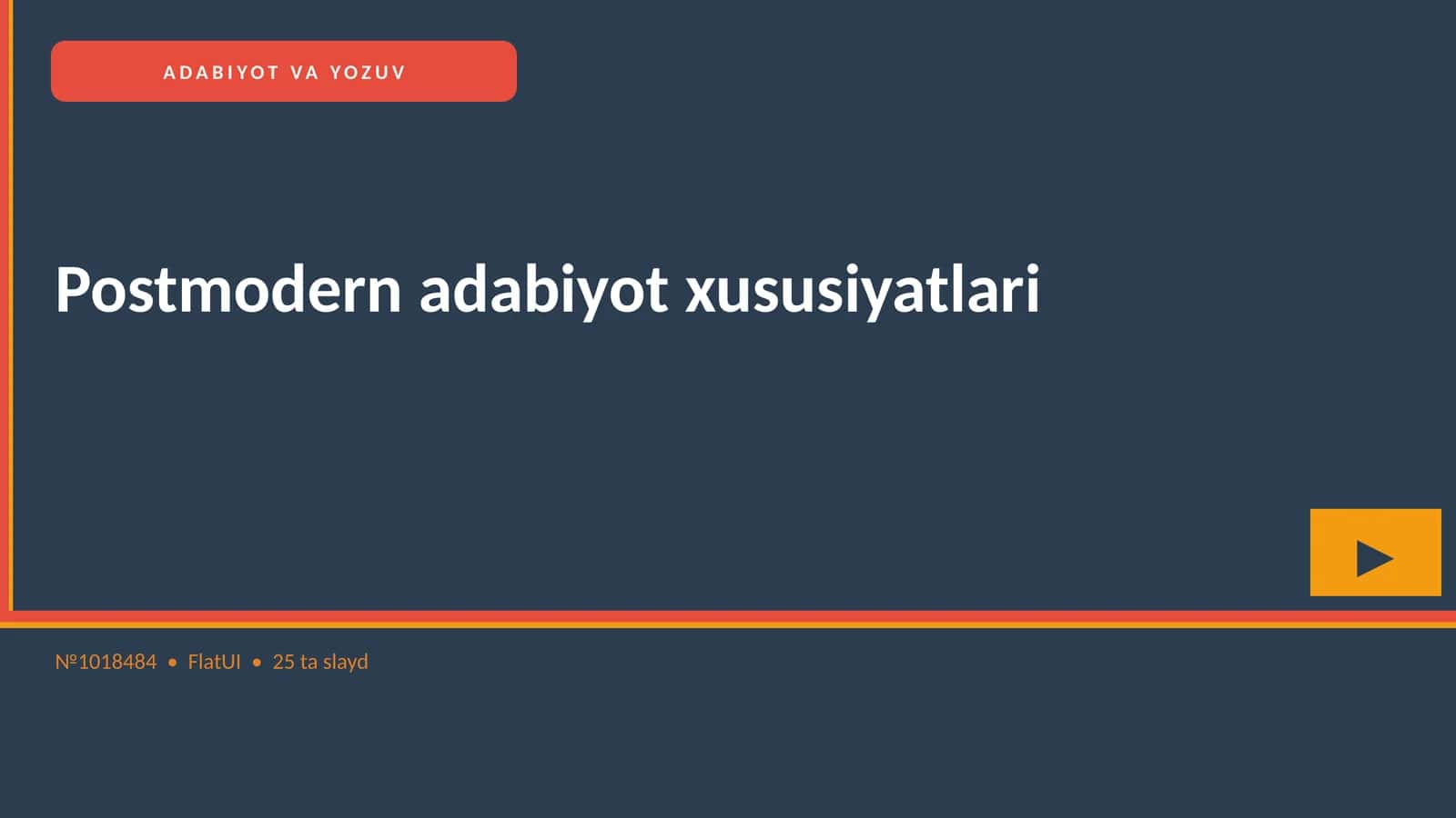 Postmodern adabiyot xususiyatlari 1