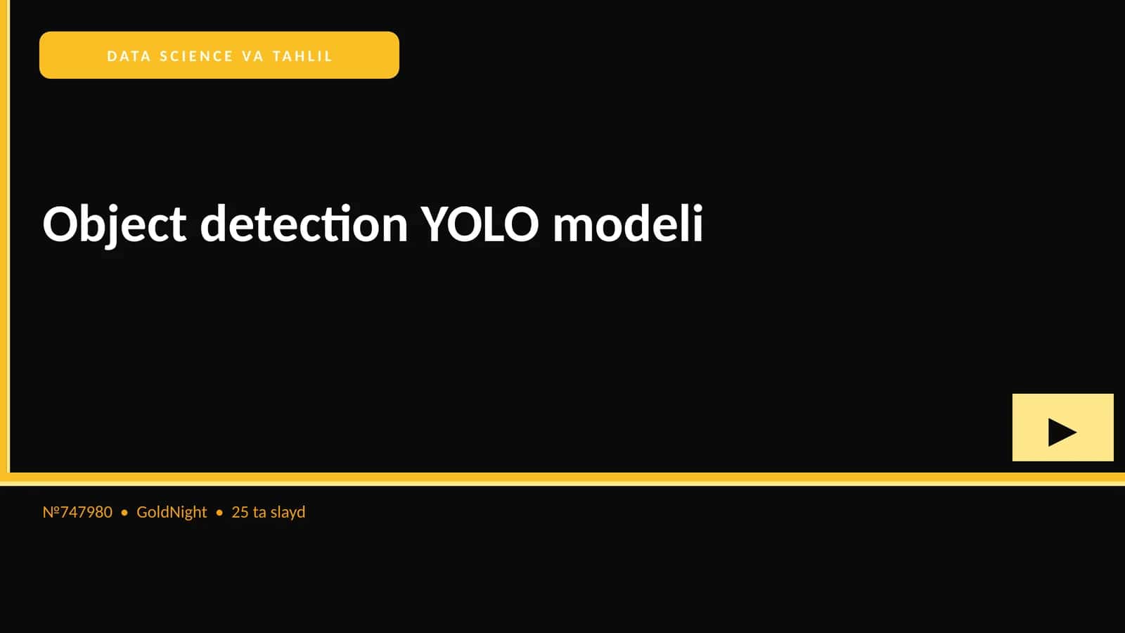 Object detection YOLO modeli 1