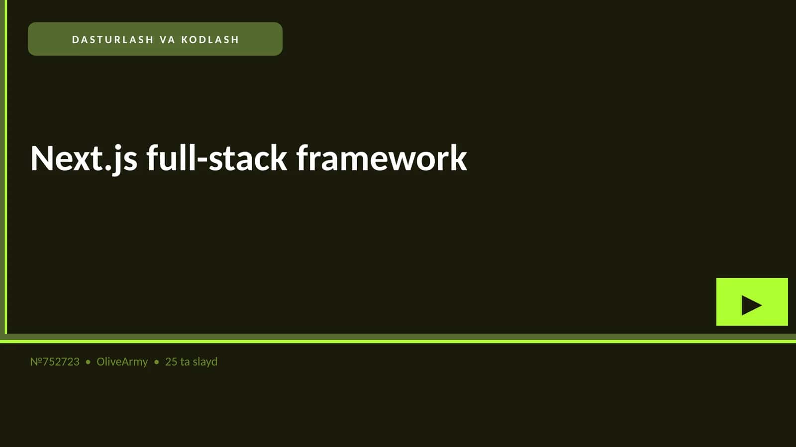 Next.js full-stack framework 1