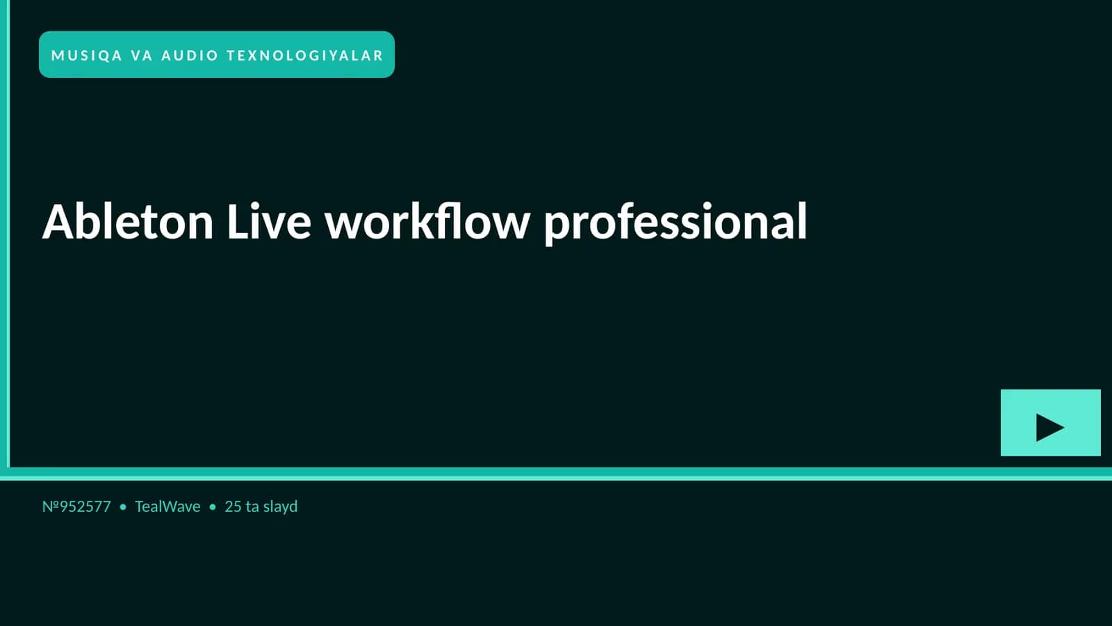 Ableton Live workflow professional 1