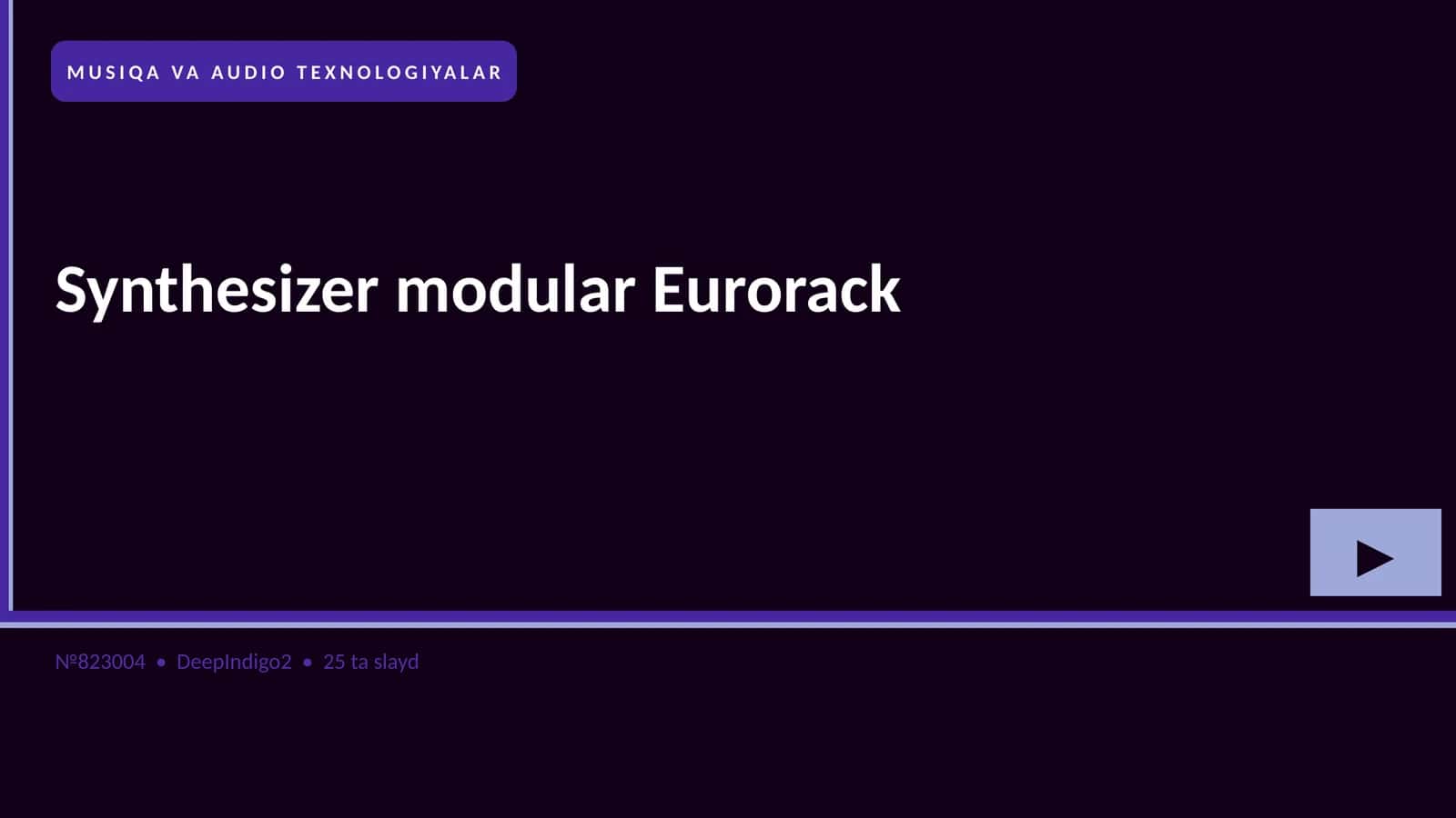 Synthesizer modular Eurorack 1