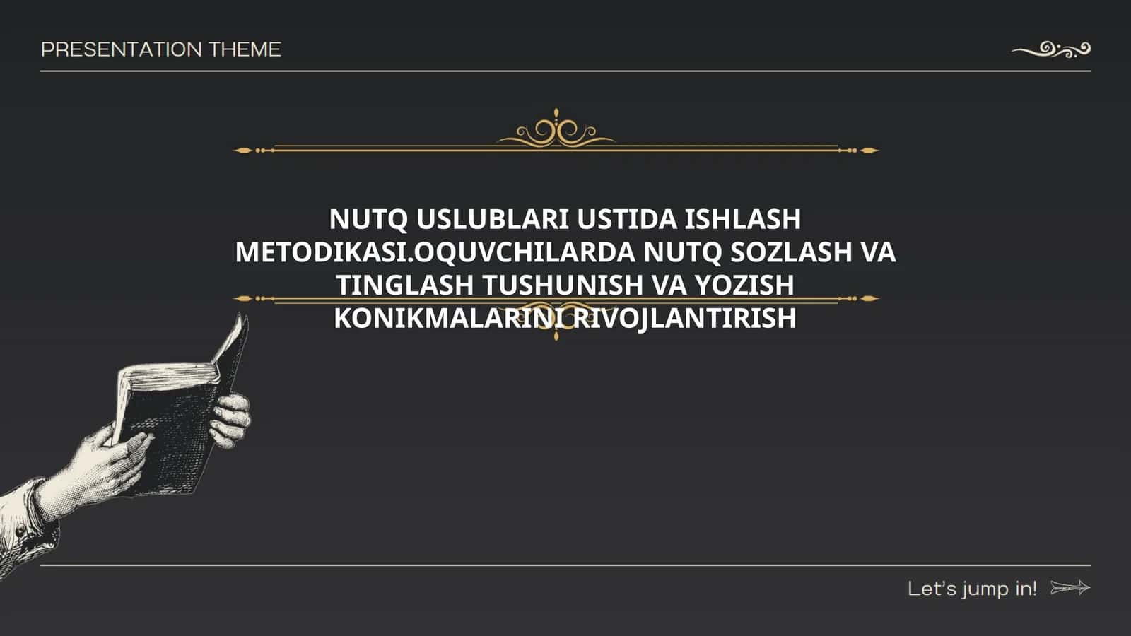 NUTQ USLUBLARI USTIDA ISHLASH METODIKASI.OQUVCHILARDA NUTQ SOZLASH VA TINGLASH TUSHUNISH VA YOZISH KONIKMALARINI RIVOJLANTIRISH 1